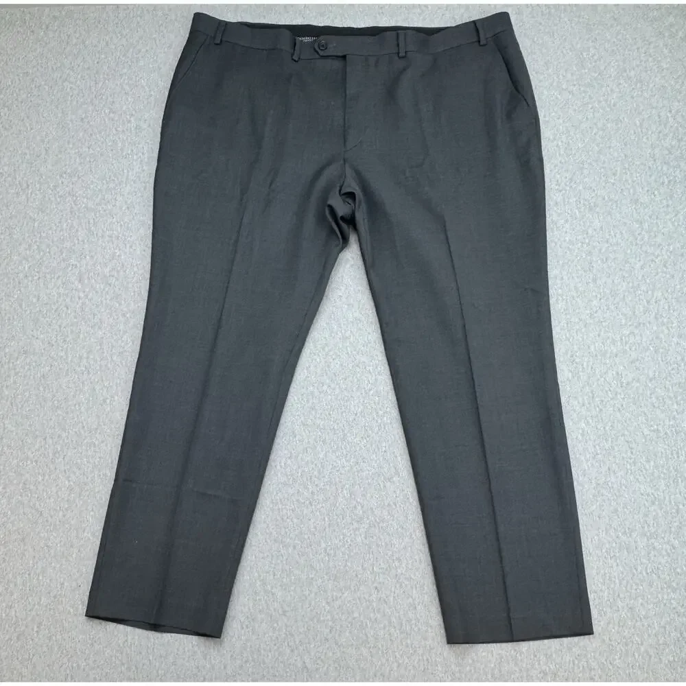 Lauren Ralph Lauren Suit Men 50L Gray Wool Blend Pants 44x29 Black Label - 2 Pcs